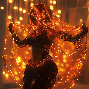 LED Embers I Vintage Red - Belly Dance Art Download