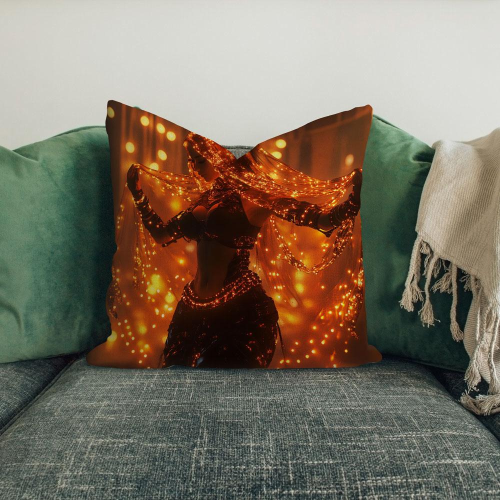 Led Embers I Belly Dance Throw Pillow 18 in x 18 in
