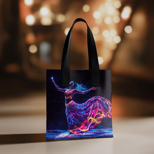 LED Light Outlines I Watercolor Purple - Belly Dance Fashion Tote Bag