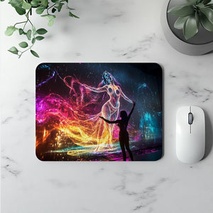 LED Light Outlines II Watercolor Purple - Belly Dance Office Decor | Mouse Pads