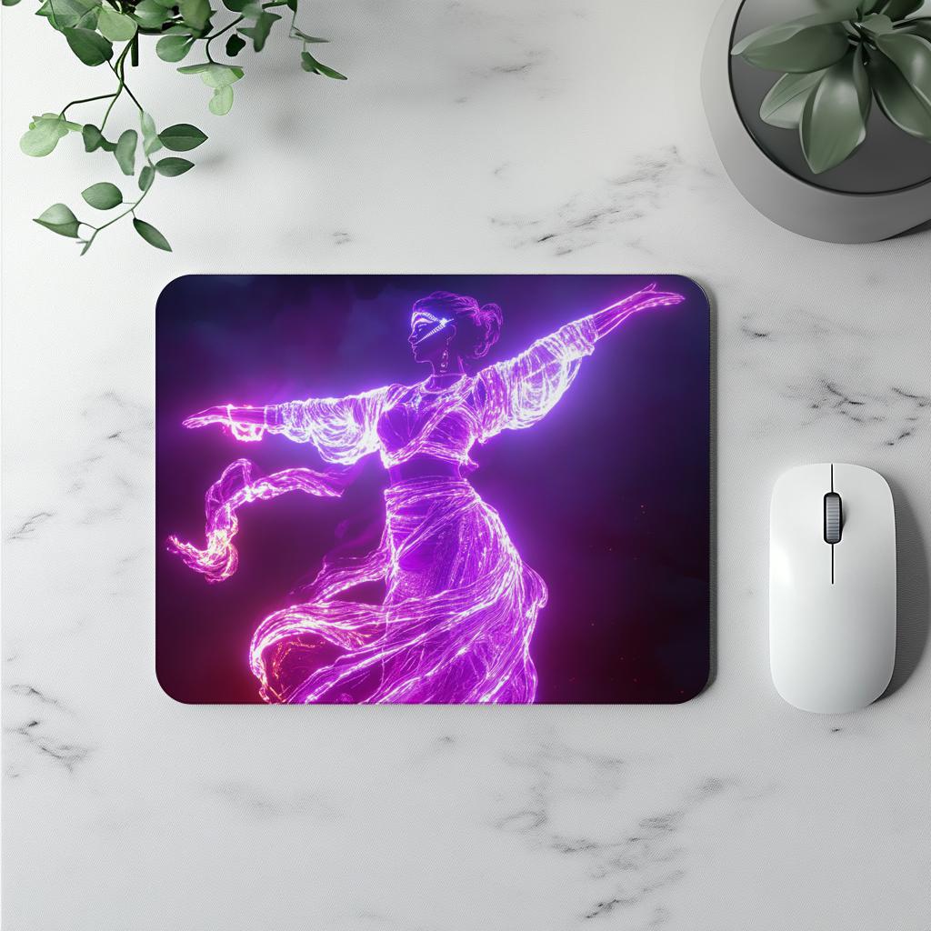 LED Light Outlines III Watercolor Purple - Belly Dance Office Decor | Mouse Pads