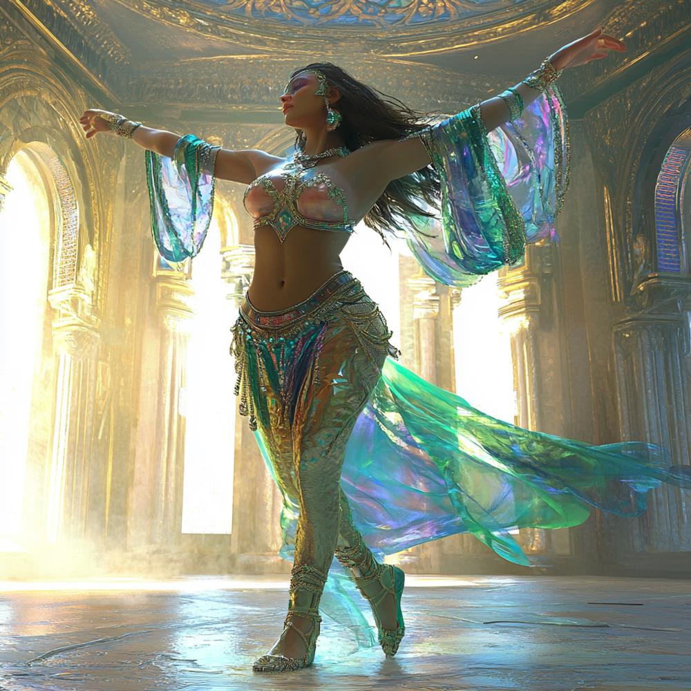 Lost City I Vintage Red - Belly Dance Art Download