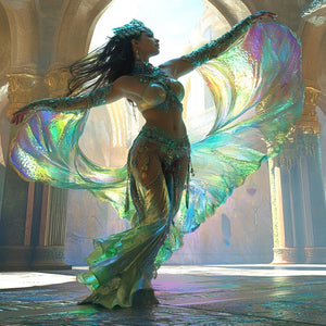 Lost City II Vintage Red - Belly Dance Art Download