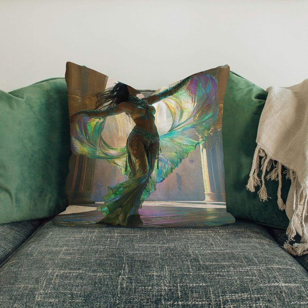 Lost City Ii Belly Dance Throw Pillow 18 in x 18 in