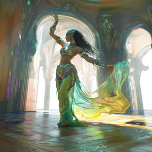 Lost City IV Vintage Red - Belly Dance Art Download
