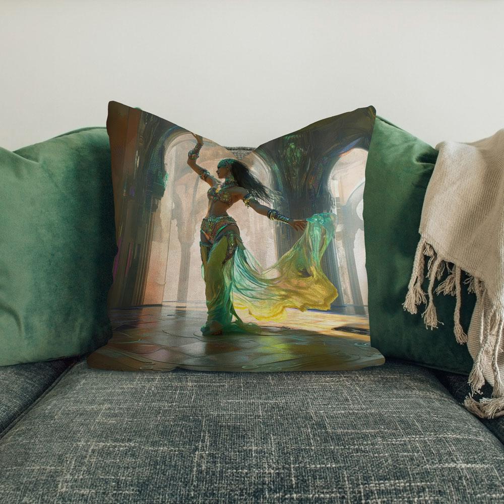 Lost City Iv Belly Dance Throw Pillow 18 in x 18 in