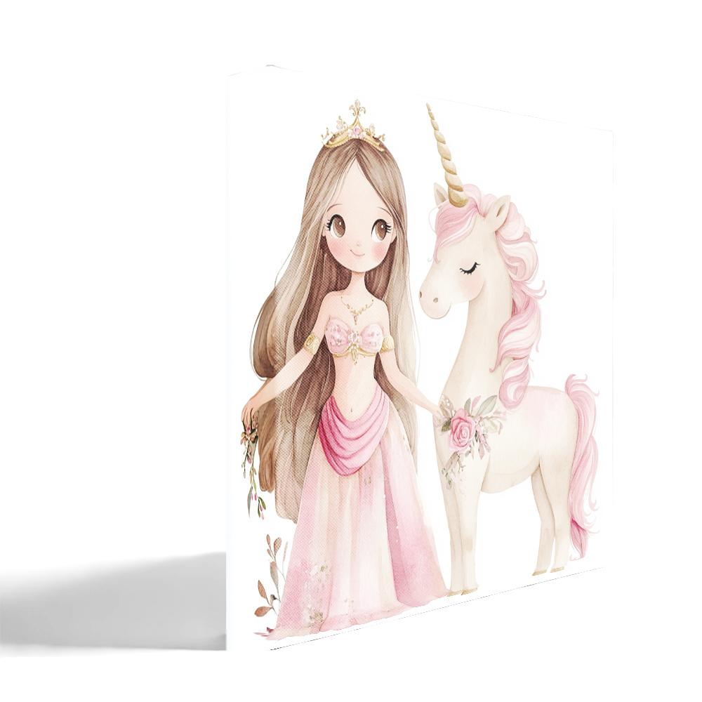 Me and My Unicorn I Belly Dance Canvas Art 16 in x 16 in