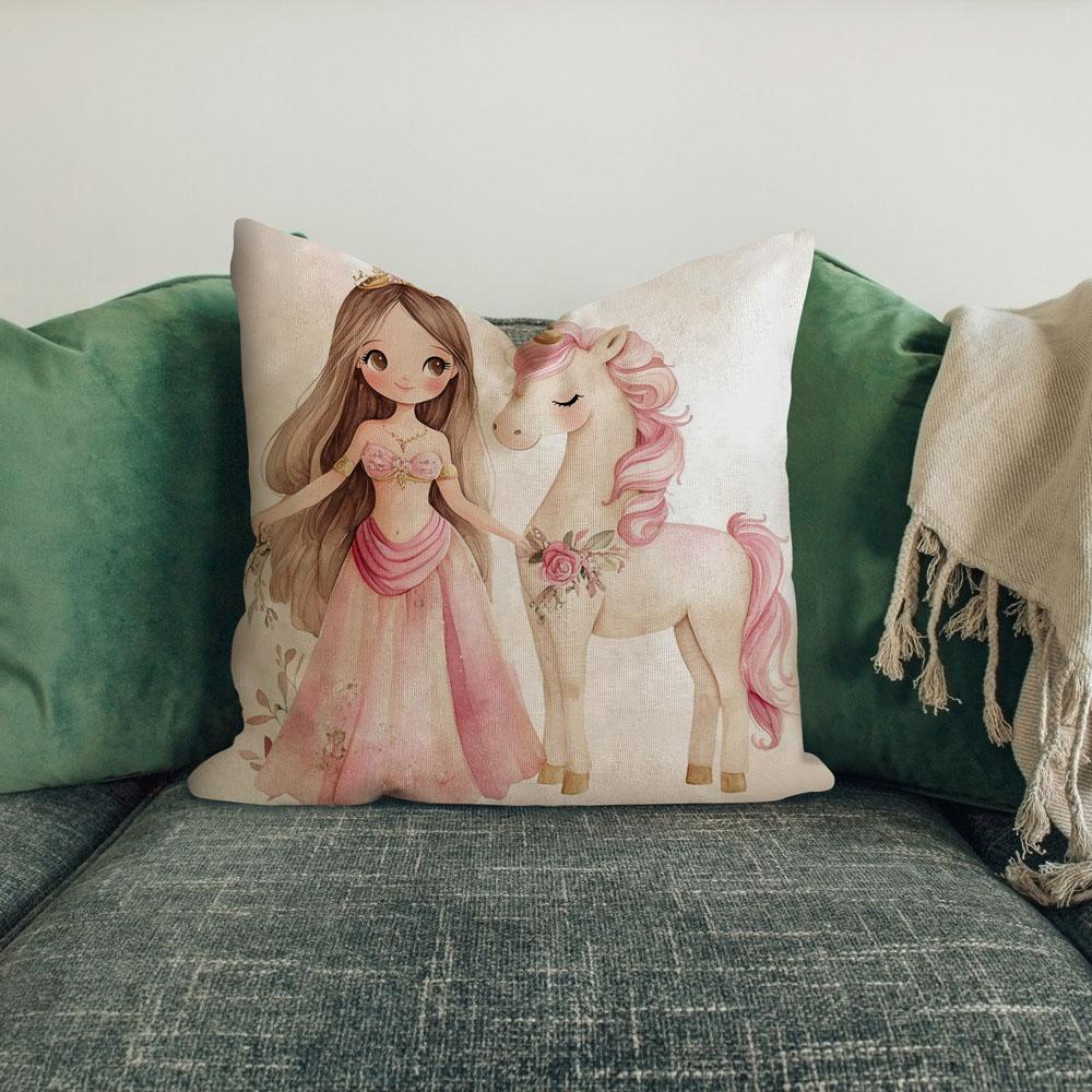 Me And My Unicorn I Belly Dance Throw Pillow 18 in x 18 in