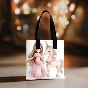 Me and My Unicorn I Watercolor Purple - Belly Dance Fashion Tote Bag