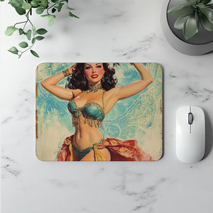 Midcentury Samia II Vintage Red - Belly Dance Office Decor