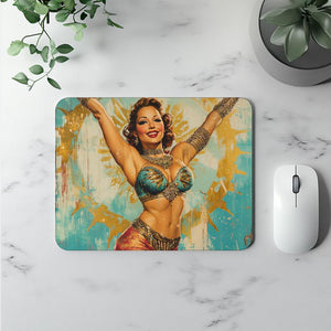 Midcentury Samia III Vintage Red - Belly Dance Office Decor