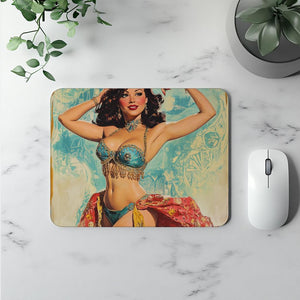 Midcentury Samia IV Vintage Red - Belly Dance Office Decor