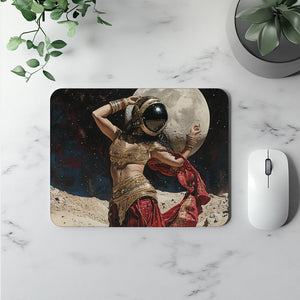 Moon Dance Astronaut I Watercolor Purple - Belly Dance Office Decor | Mouse Pads