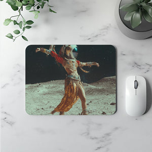 Moon Dance Astronaut II Watercolor Purple - Belly Dance Office Decor | Mouse Pads