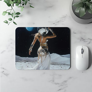 Moon Dance Astronaut III Watercolor Purple - Belly Dance Office Decor | Mouse Pads
