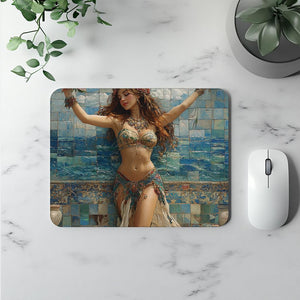 Mosaic Fountain I Watercolor Purple - Belly Dance Office Decor | Mouse Pads