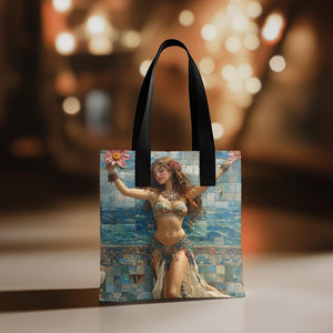 Mosaic Fountain I Watercolor Purple - Belly Dance Fashion Tote Bag