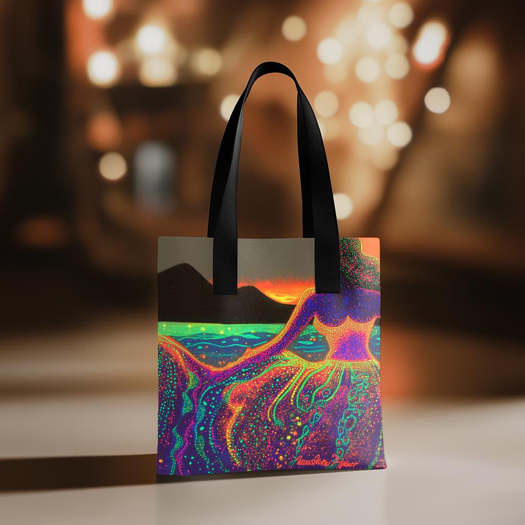 Neon Speckle I Watercolor Purple - Belly Dance Fashion Tote Bag