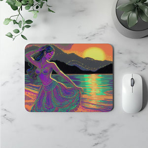Neon Speckle II Watercolor Purple - Belly Dance Office Decor | Mouse Pads