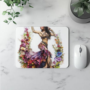 Newspaper Mixed Media III Watercolor Purple - Belly Dance Office Decor | Mouse Pads