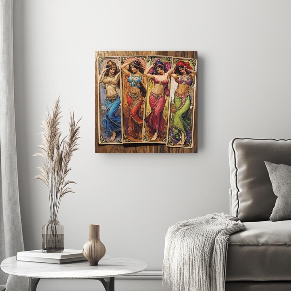 Out of the Tarot I Belly Dance Canvas Art 16 in x 16 in