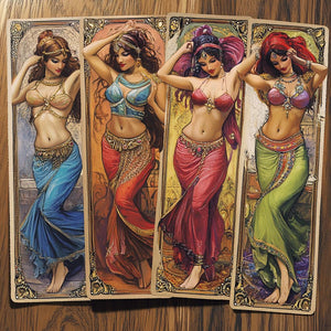Out of the Tarot I Vintage Red - Belly Dance Art Download