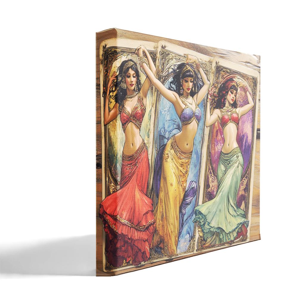 Out of the Tarot II Belly Dance Canvas Art 16 in x 16 in