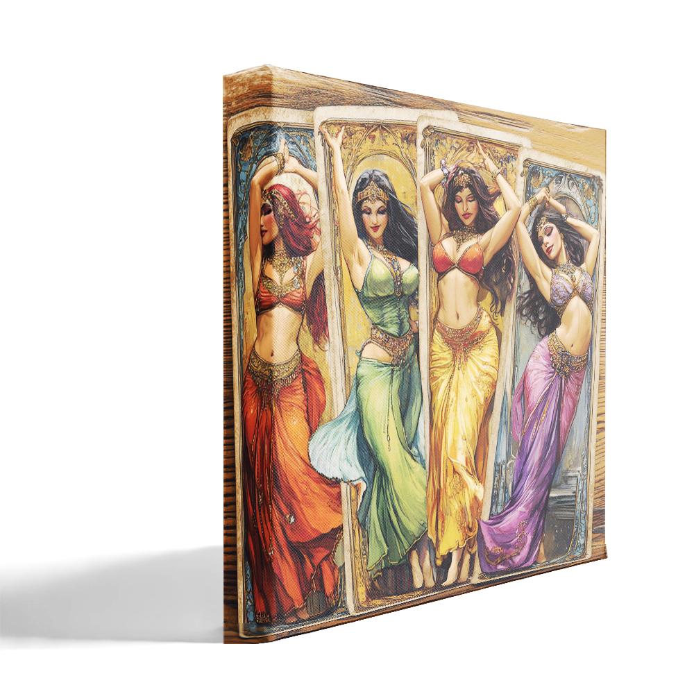 Out of the Tarot IV Belly Dance Canvas Art 16 in x 16 in