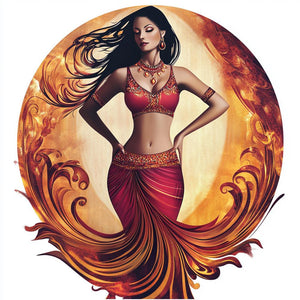 Phoenix Red I Vintage Red - Belly Dance Art Download
