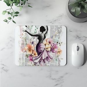 Purple Watercolor Floral I Watercolor Purple - Belly Dance Office Decor | Mouse Pads