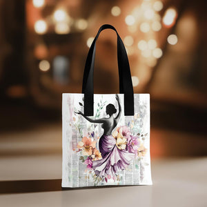 Purple Watercolor Floral I Watercolor Purple - Belly Dance Fashion Tote Bag