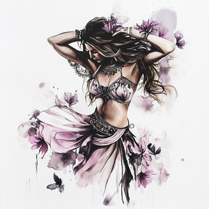 Purple Watercolor II Watercolor Purple - Belly Dance Art Download