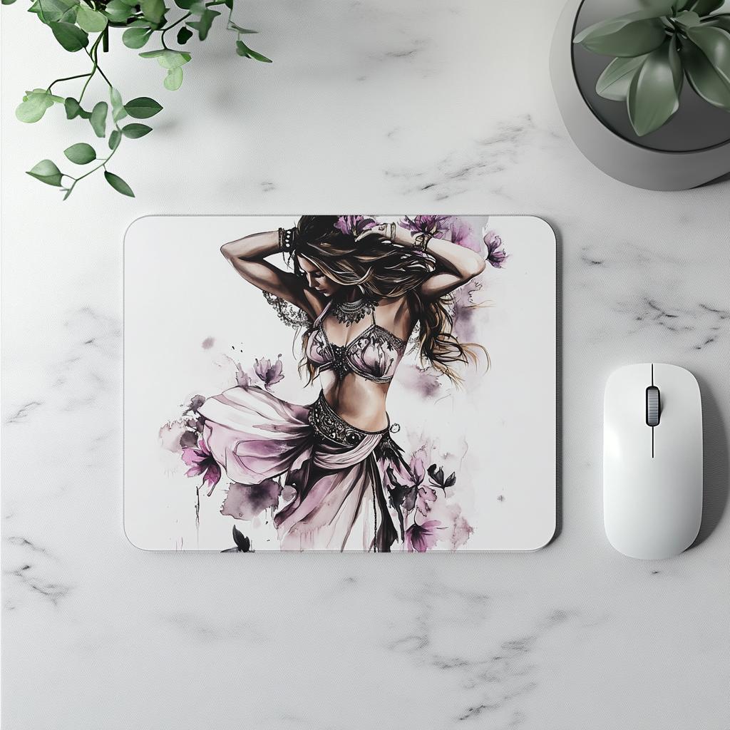 Purple Watercolor II Watercolor Purple - Belly Dance Office Decor | Mouse Pads