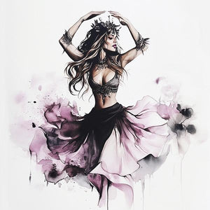 Purple Watercolor III Watercolor Purple - Belly Dance Art Download