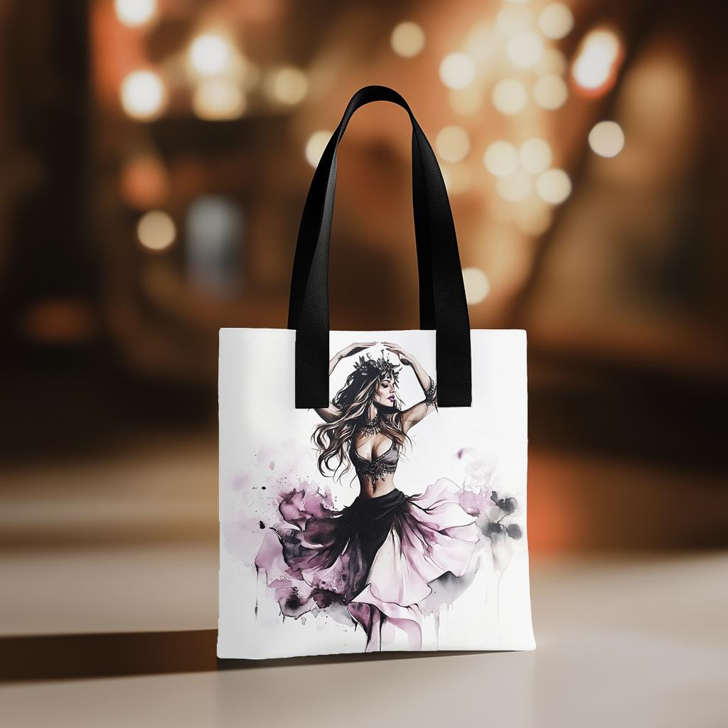 Purple Watercolor III Watercolor Purple - Belly Dance Fashion Tote Bag