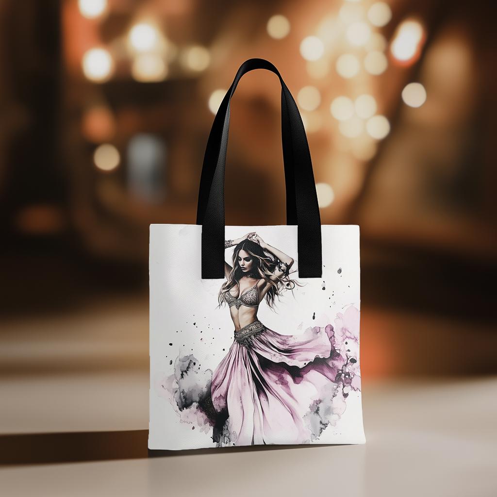 Purple Watercolor IV Watercolor Purple - Belly Dance Fashion Tote Bag