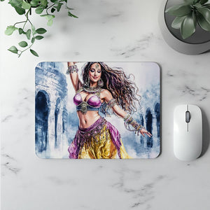 Purple Yellow in Motion II Watercolor Purple - Belly Dance Office Decor | Mouse Pads