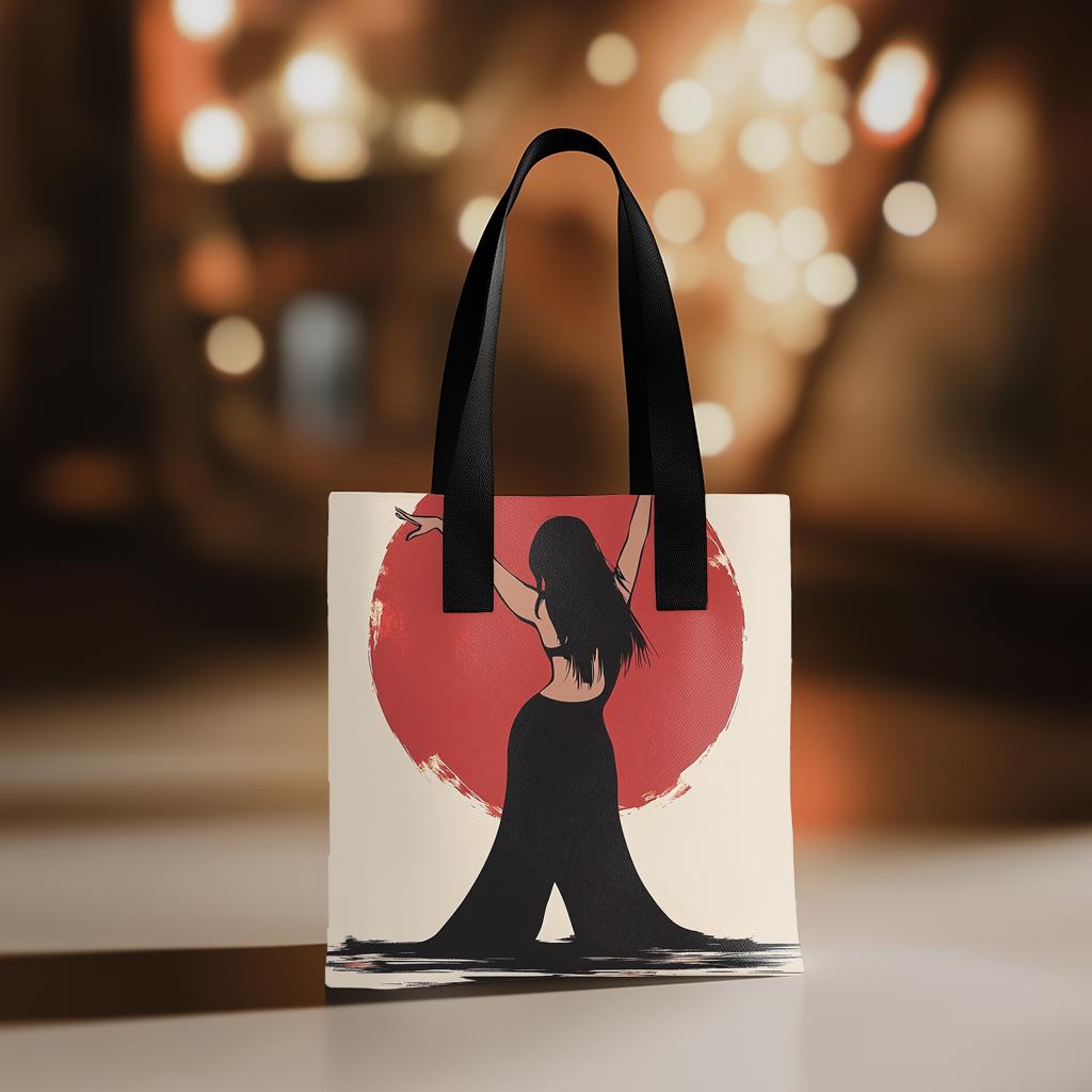 Red Moon Tribal I Watercolor Purple - Belly Dance Fashion Tote Bag