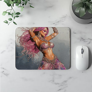 Rhinestone Pink II Watercolor Purple - Belly Dance Office Decor | Mouse Pads