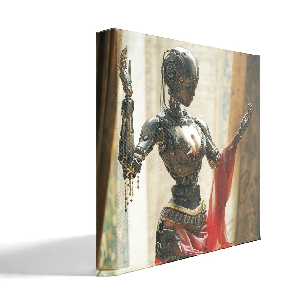 Robot Futuristic II Belly Dance Canvas Art 16 in x 16 in