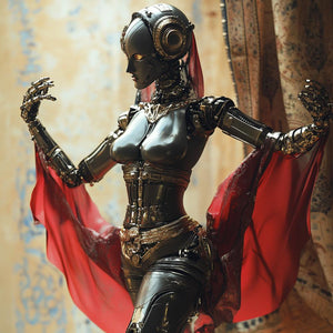 Robot Futuristic III Vintage Red - Belly Dance Art Download