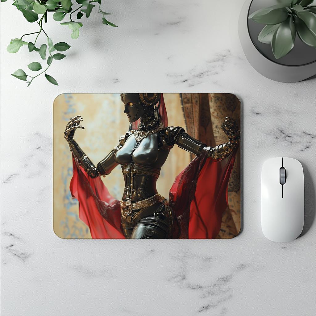 Robot Futuristic III Vintage Red - Belly Dance Office Decor