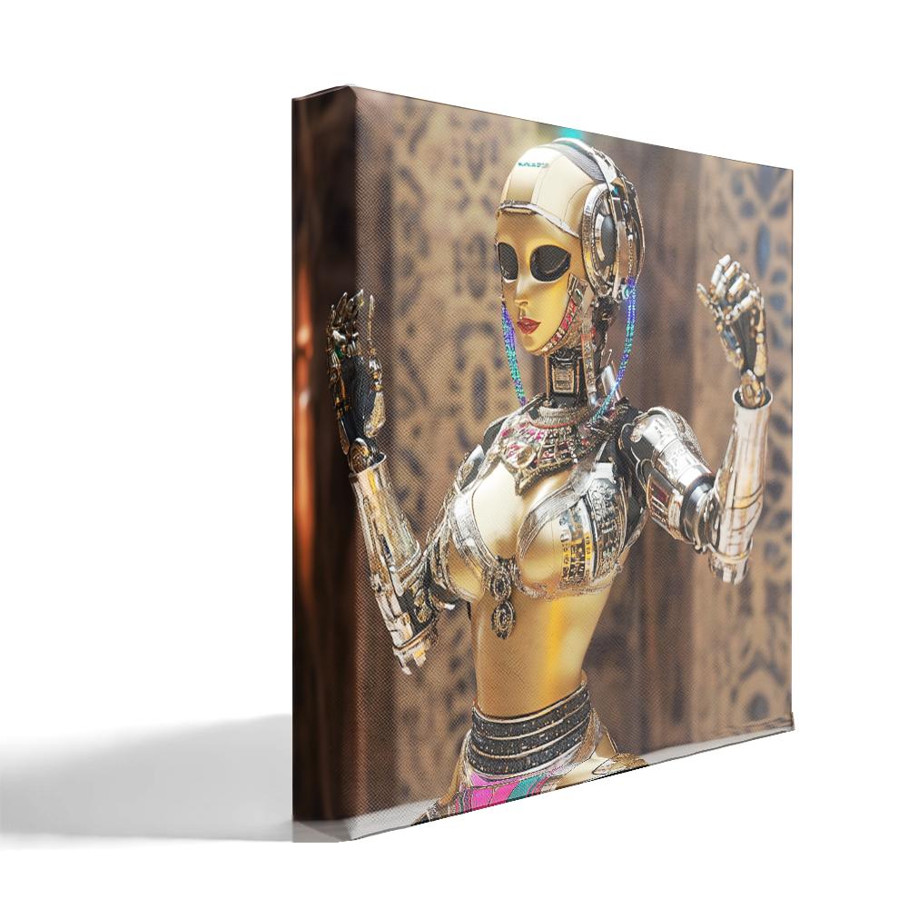 Robot Futuristic VI Belly Dance Canvas Art 16 in x 16 in