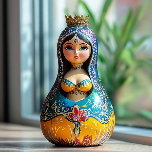 Russian Doll Concept I Watercolor Purple - Belly Dance Art Download
