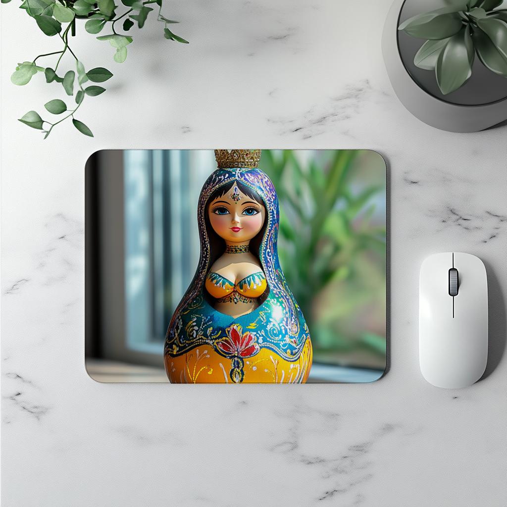 Russian Doll Concept I Watercolor Purple - Belly Dance Office Decor | Mouse Pads