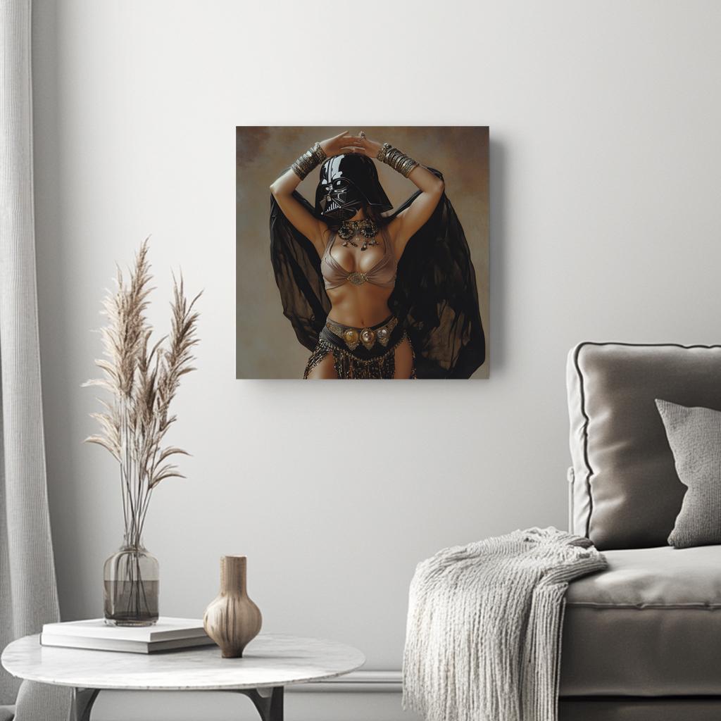 Shimmy Darth Vader I Belly Dance Canvas Art 16 in x 16 in