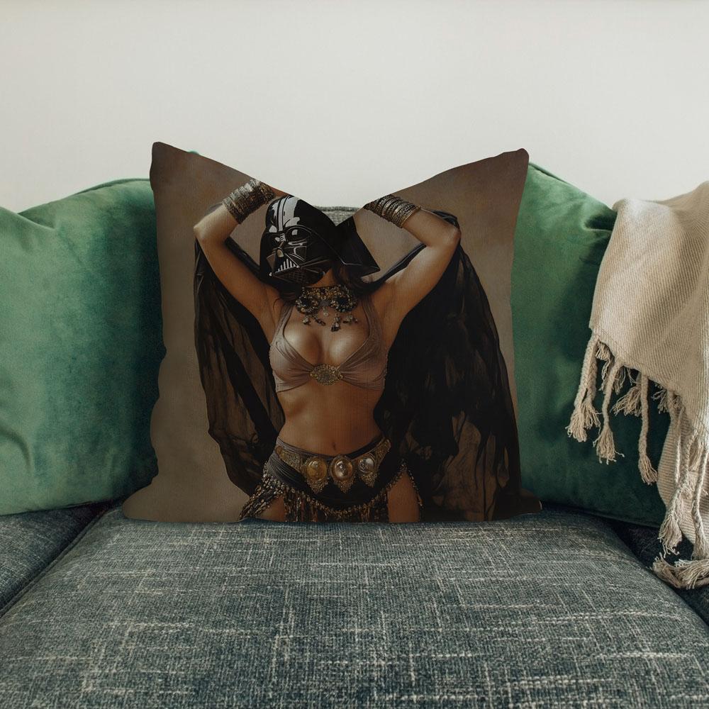 Shimmy Darth Vader I Belly Dance Throw Pillow 18 in x 18 in