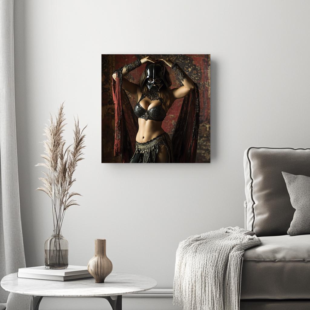 Shimmy Darth Vader II Belly Dance Canvas Art 16 in x 16 in