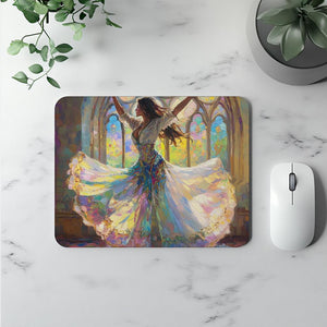 Springtime Oil Pastel I Watercolor Purple - Belly Dance Office Decor | Mouse Pads