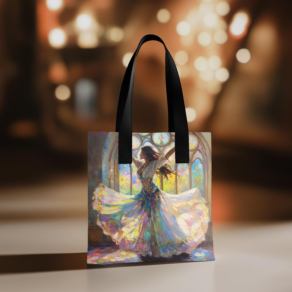 Springtime Oil Pastel I Watercolor Purple - Belly Dance Fashion Tote Bag